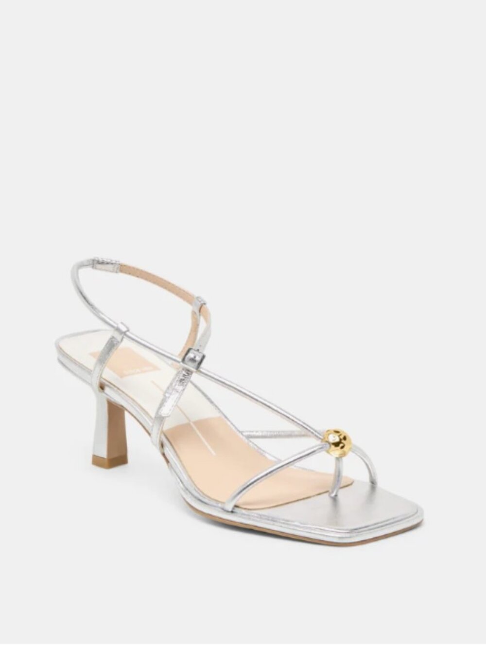 Dolce Vita Mylee Heels Silver Distressed Leather 7 NWOB